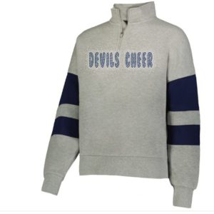 Devils Cheer Stripped Collard Sweatshirt