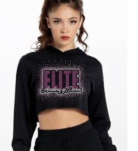 Elite Academy of Dance Rhinestone Crop hoodie