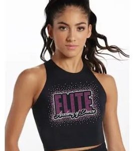 Elite Academy of Dance Rhinestone crop tank
