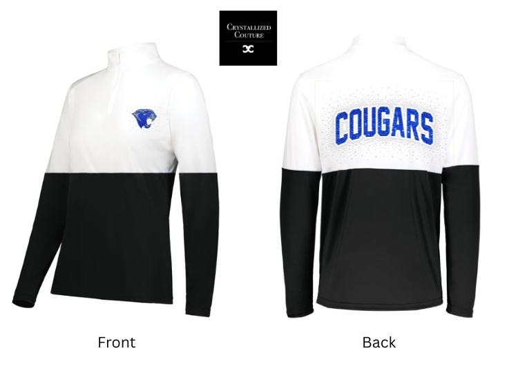 Cougars color block 1/4 zip pullover